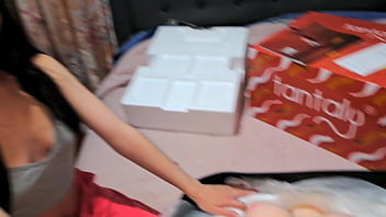 Laura gives her a realistic doll to make a trio together beautiful and sexy laura makes a trio