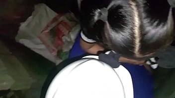 Birthday blowjob in vacant lot