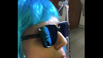 Sexy milf got solid load of jizz on her glasses