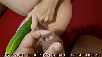 Crazy cuckold husband he bring a cucumber to me only to watch my pussy being penetrated and dilated licking chantilly creamy pussy