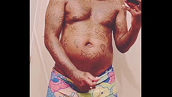 Fat cock black dude blows his load before meeting with sugar mama