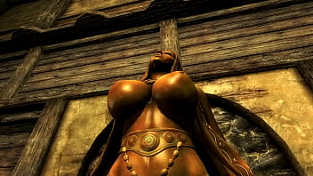 Skyrim statue with huge knockers