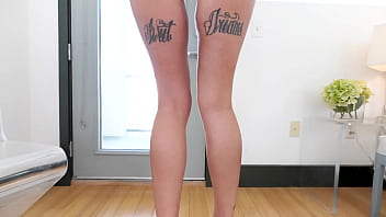 Janey doe tattoed sexy hottie huge cock blowjob deepthroat pov face fuck and cum swallow