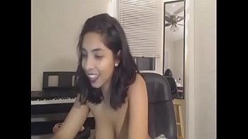 Latina in glasses playing with pussy showing everything