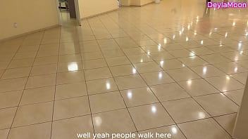 Risky sex in the toilet with a neighbor did we get caught