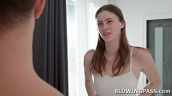 Teen lilly jade is bored so she seduced the resort old man removes her shirt and grabs his big cock and starts sucking