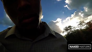 2 sexy black chicks from the midwest sucking on a black dick in miami