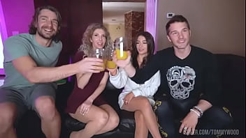 My hot wife invited me to live orgy with hot couple