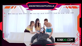 Teen bffs have foursome with older anonymous troll