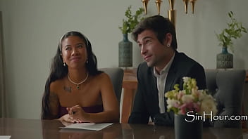 Newly wed couple put on a show for their witnesses