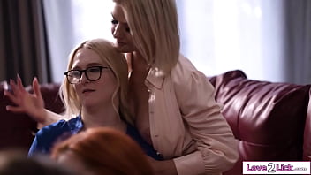 Milf teachers pristine edge and three others get carried away readingya lesbian play script they make out start kissing and pussy licking each other