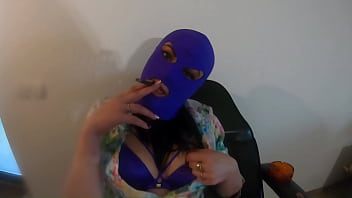 Smoking dirty talk & pussy tease in floral blazer