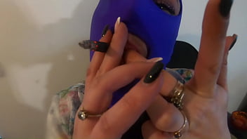 Smoking dirty talk & pussy tease in floral blazer