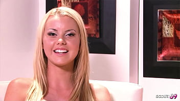 Fitness model with small ass and big tits get hard fucked before facial cumshot at porn casting