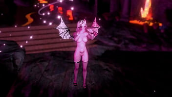 Pretty unskilled succubus persistently tempts you with her toned figure