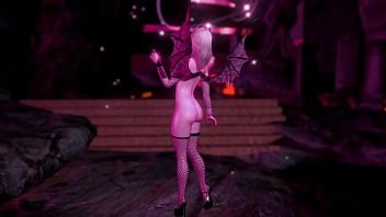 Pretty unskilled succubus persistently tempts you with her toned figure