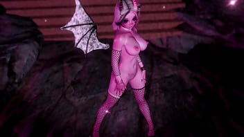 Pretty unskilled succubus persistently tempts you with her toned figure