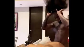 Black ninja still her hair during fuck