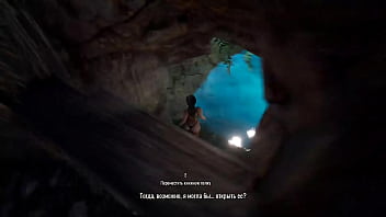 The statue's penis suddenly awakened and lara croft needs to service it hardcore hentai