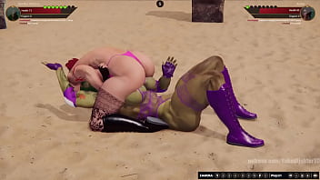 Jennifer vs araña nf3d female sex femdom combat arena