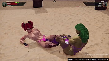 Jennifer vs araña nf3d female sex femdom combat arena