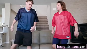 Training day turns wild with mom swap and no cum challenge