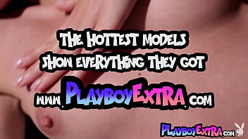 Glamorous brunette naked muse posing and stimulate us