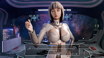Blowjob on a spaceship by an android