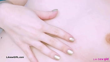 Aspiring brunette model naked close up