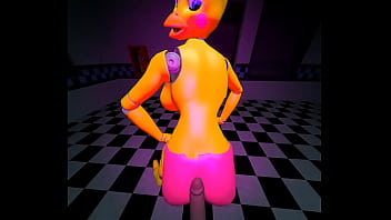 Chica grinds and rides a cock five nights at freddy's
