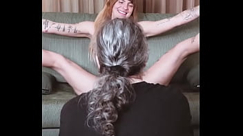 Hazel ash goes spread eagle in #tiedye''this full leanth skirt we thought was dangerous to move around we really were ha