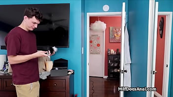 Clear dildo looks amazing in her ass but a dick even hotter