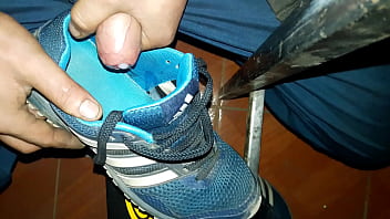 Cum Into Teen Coworker Sneaker While Take A Shower thumbnail