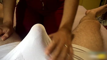 Grinding in jeans pants to make him blow his load in clothes