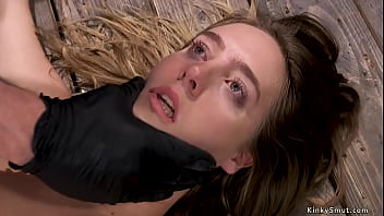 Bound And Spreaded Wide On The Floor Sexy Naked Brunette Slave Cadence Lux Is Whipped Then Pussy Vibed While Shivering During Orgasm thumbnail