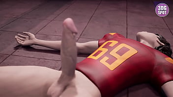 Busty girl gets dp by two big cocks