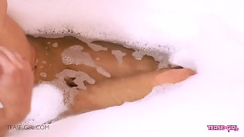 Pretty teen student horny af washes her body