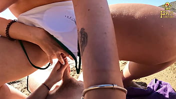 Slutty big titied girl fucks in a public place