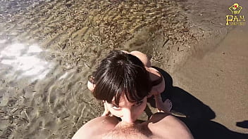 Slutty big titied girl fucks in a public place