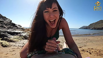 Slutty big titied girl fucks in a public place