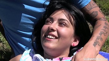 Emo teen gets fucked outdoors