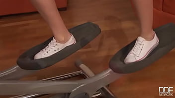 Busty slim brunette poses for you