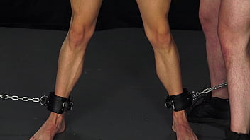 Blonde Twink Bondage Slave Dominated By Bald Muscle Daddy In Bdsm Dungeon thumbnail