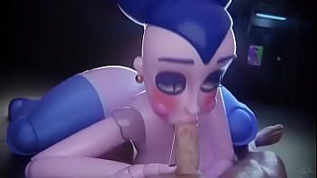 La mejor milf ballora dando una buena mamada