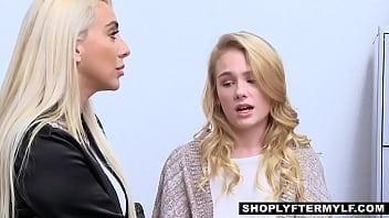 Threesome with horny cop stepmom and stepdaughter