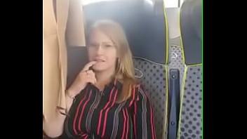 Busty redhead showing off her pussy on public transport name needed Busty redhead showing off her pussy on public transport name needed
