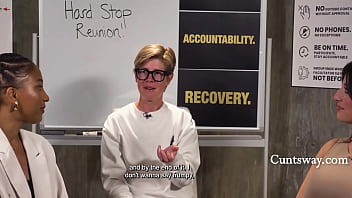 Group of pornstars discuss their adult short movie porn podcast