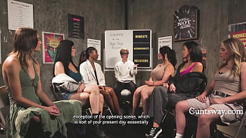 Group of pornstars discuss their adult short movie porn podcast