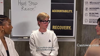 Group of pornstars discuss their adult short movie porn podcast