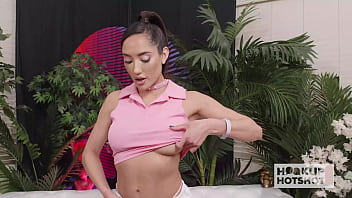 Chloe amour gets fucked in the throat & pussy by 2 internet strangers